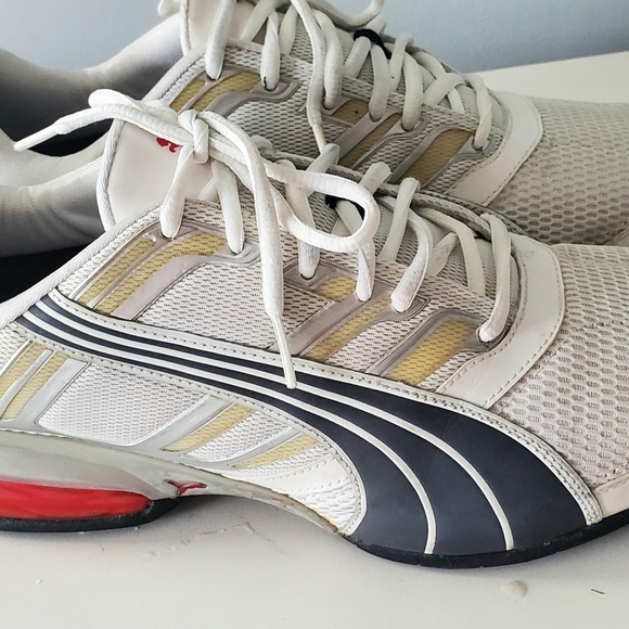 Puma White Mens Running Shoes Size 11.5 - Picture 4 of 6